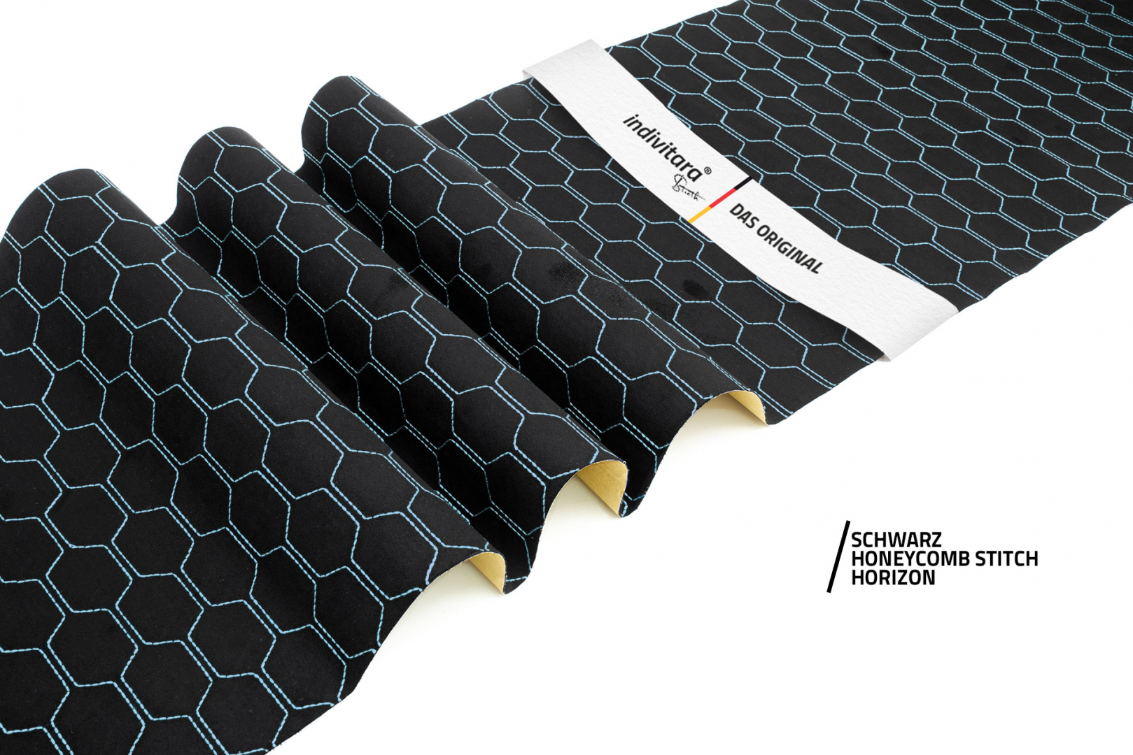 indivitara® Premium Stitch - selbstklebender Mikrofaserstoff Premium mit echten Nähten - Meterware - verschiedene Farben